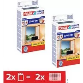 moskitiera - zestaw Comfort 2x 1,2 m x 2,4 m antracyt (55918-00500-01)