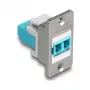 Moduł keystone DeLOCK 90888 płaski Aqua srebrny biały LC