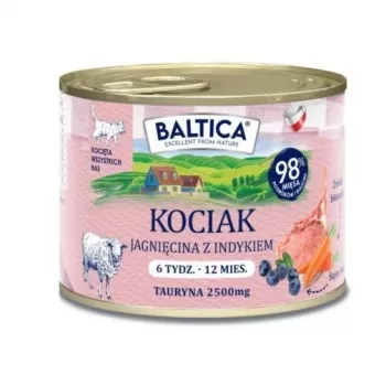 BALTICA regionalne smaki Kocię Jagnięcina z indykiem - mokra karma dla kota - 185g