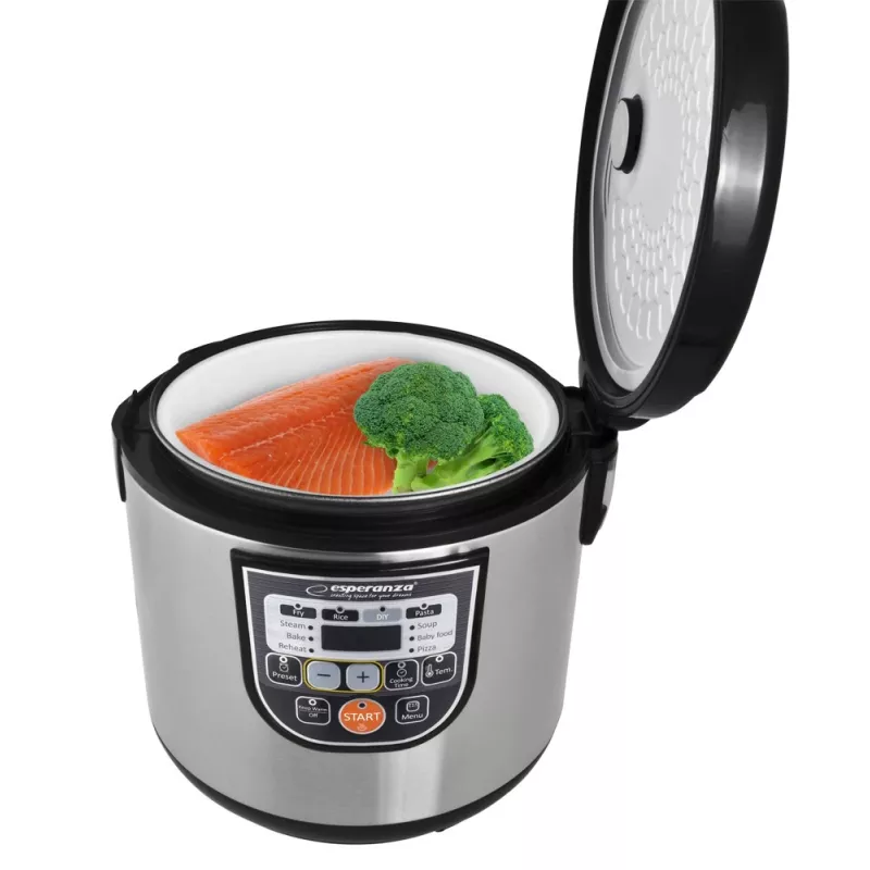 Multicooker ESPERANZA EKG011, pojemność 5 L, 860 W, czarny/stal nierdzewna