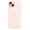 Silikonowe etui z MagSafe do iPhone'a 15 Plus - jasnoróżowe