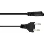 Kabel zasilający Omnitronic 1,5 m, IEC C13 na Schuko, czarny
