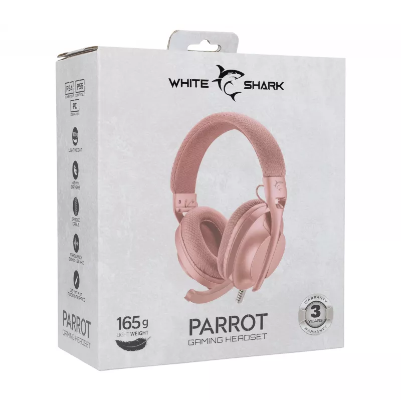 Słuchawki White Shark GH-2440 Parrot Pink