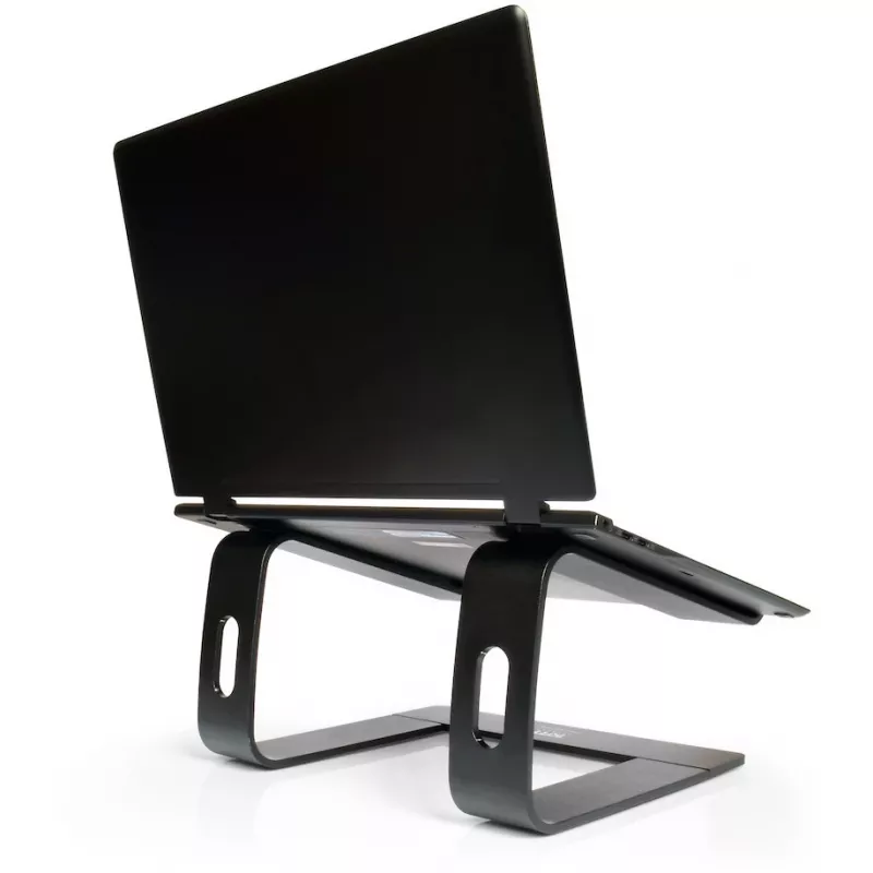 Podstawka pod laptopa Port Designs 901103 — aluminium i czarna, obsługa do 15,6 cala, szerokość 260 mm, głębokość 145 mm, wysokość 225 mm