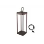 Lampa akumulatorowa Beper P207ILI102 w wykończeniu Corten, przenośna lampa zasilana bateriami