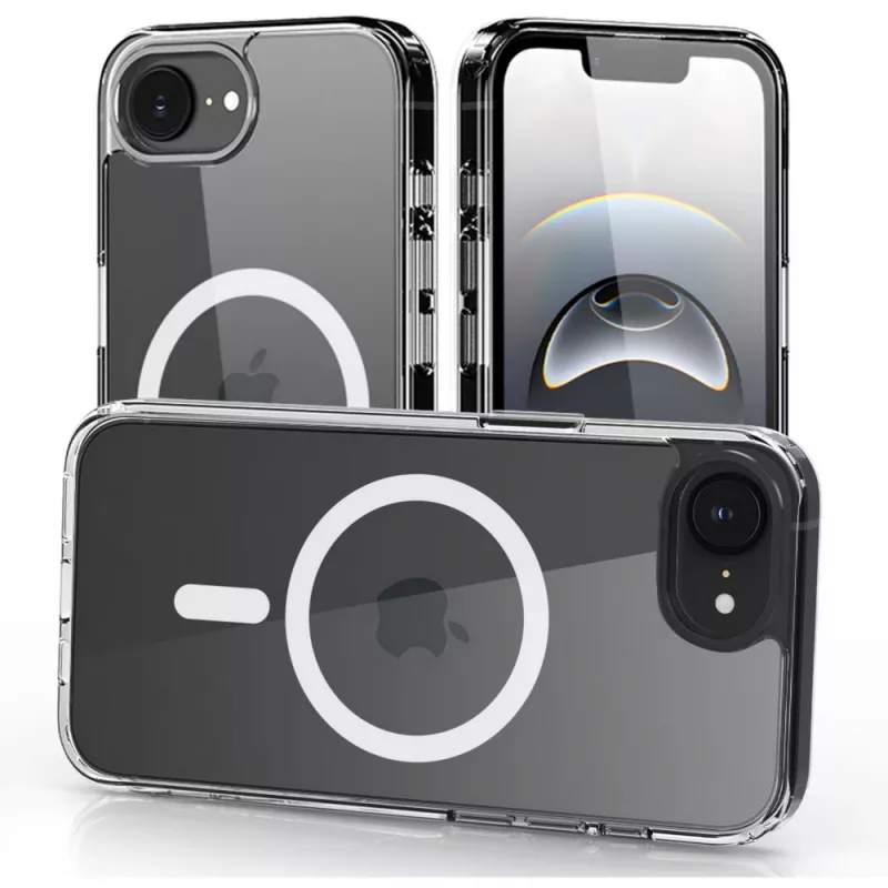 Nevox StyleShell SHOCKFlex - iPhone 16e/17e kompatibel zu MagSafe transparent