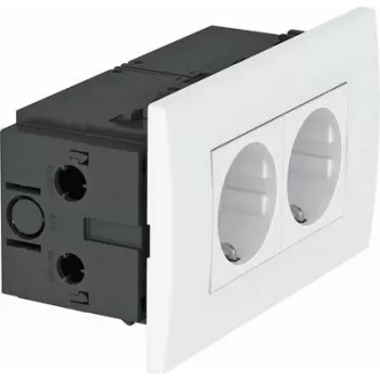 OBO Bettermann Socket Unit 2-way 84x140x59mm rt SDE (6119409)