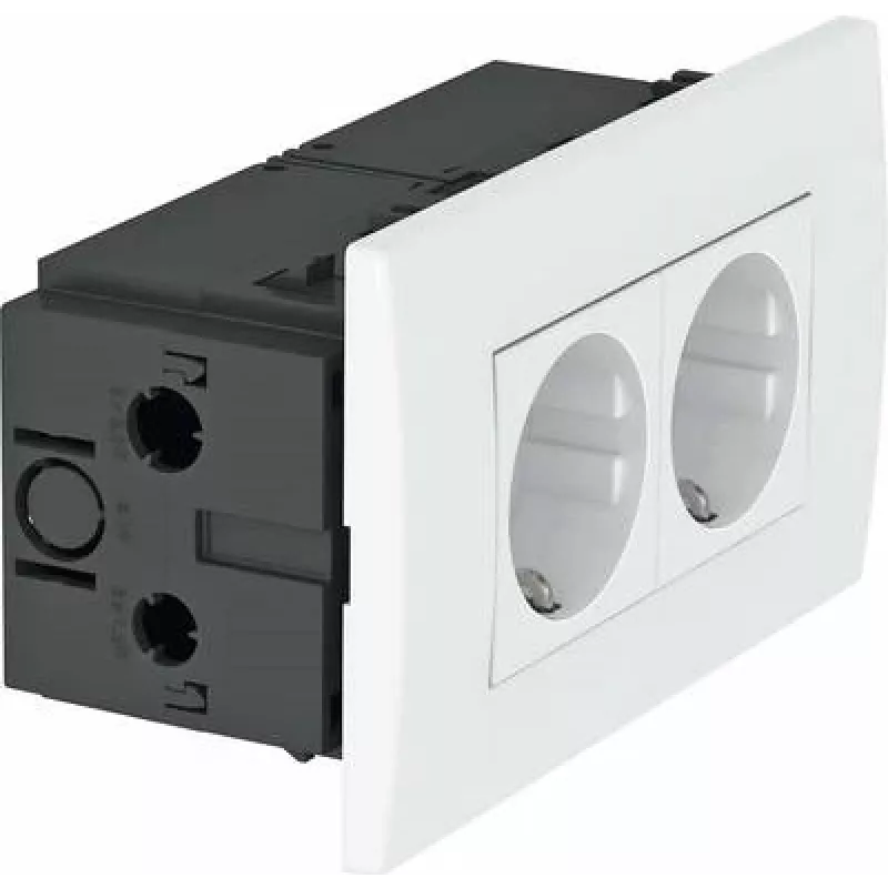OBO Bettermann Socket Unit 2-way 84x140x59mm rt SDE (6119409)