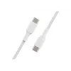 Kabel pleciony USB-C na USB-C 1m Biały