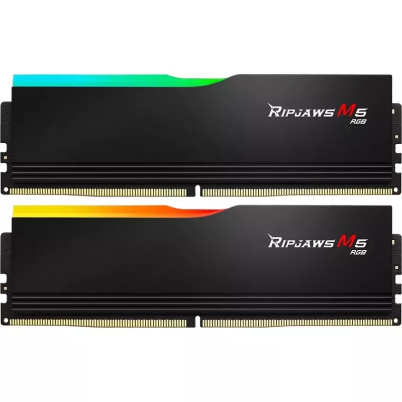 DIMM 48 GB DDR5-6000 (2x 24 GB) Dual-Kit, pamięć czarna, F5-6000J3036F24GX2-RM5RK, Ripjaws M5 RGB, INTEL XMP