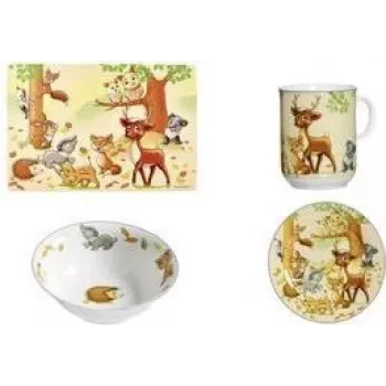 Porcelanowa miska do musli ritzenhoff & breker WALDTIERE 170 mm, bezpieczna w zmywarce