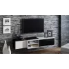 Cama szafka TV SIGMA1 180 biały/czarny połysk