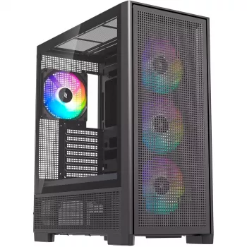 Obudowa PC Silentware Air 2000 A-RGB Czarny — midi tower, panel boczny ze szkła hartowanego