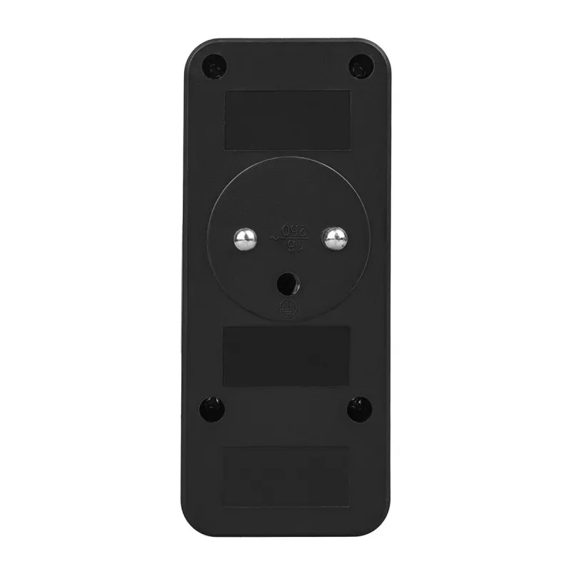 Rozgałęźnik zasilania MACLEAN MCE248 F/B — 3 gniazda AC (1x16A, 2x6A) i 4 porty USB (2xUSB‑A, 2xUSB‑C PD 20W), wtyczka EU, czarny