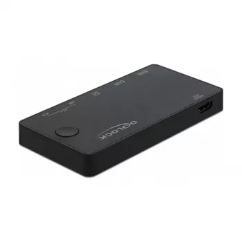 Przełącznik KVM DeLOCK 11477 Czarny