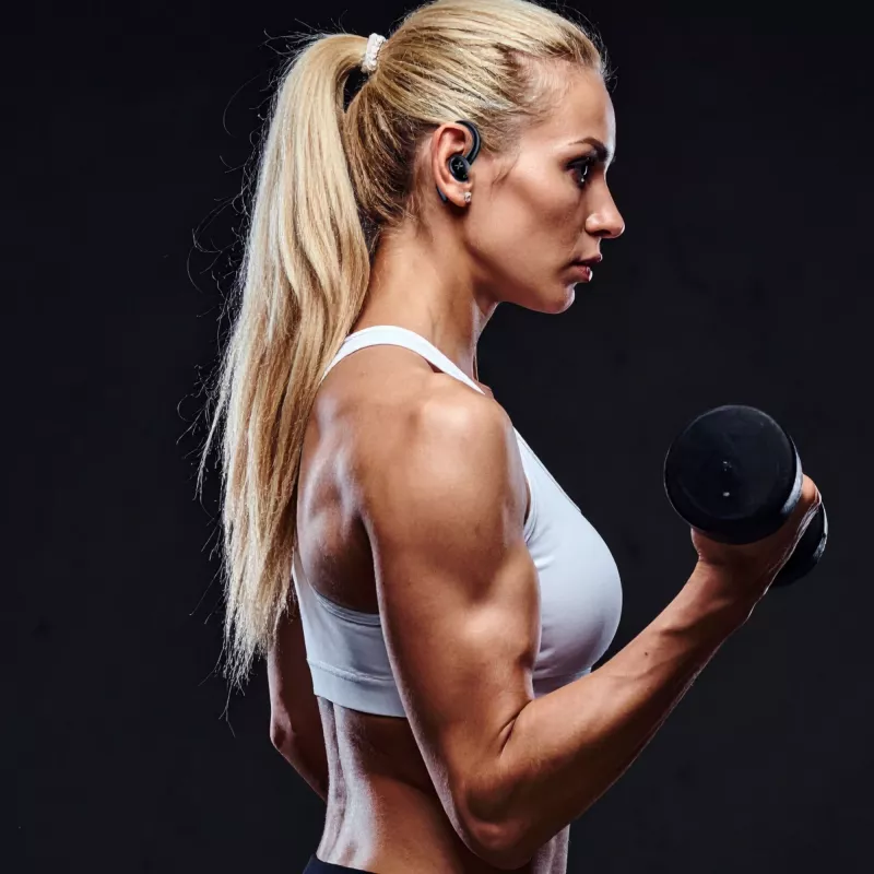 Bezprzewodowe słuchawki sportowe MANTA Rytmo Sport 2 MATWS012BK — True Wireless, douszne, czarne