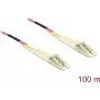 Kabel sieciowy Delock LC Duplex Multimode OM4 100m Czarny