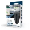 Gembird Car Power Adapter - USB Type-a & C PD - 20W