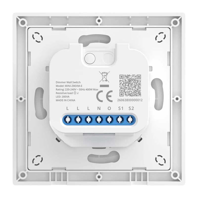 Inteligentny włącznik/ściemniacz ścienny Sonoff MINI-ZBDIM-E ZigBee — kompaktowy moduł ściemniacza i włącznika/wyłącznika podtynkowego