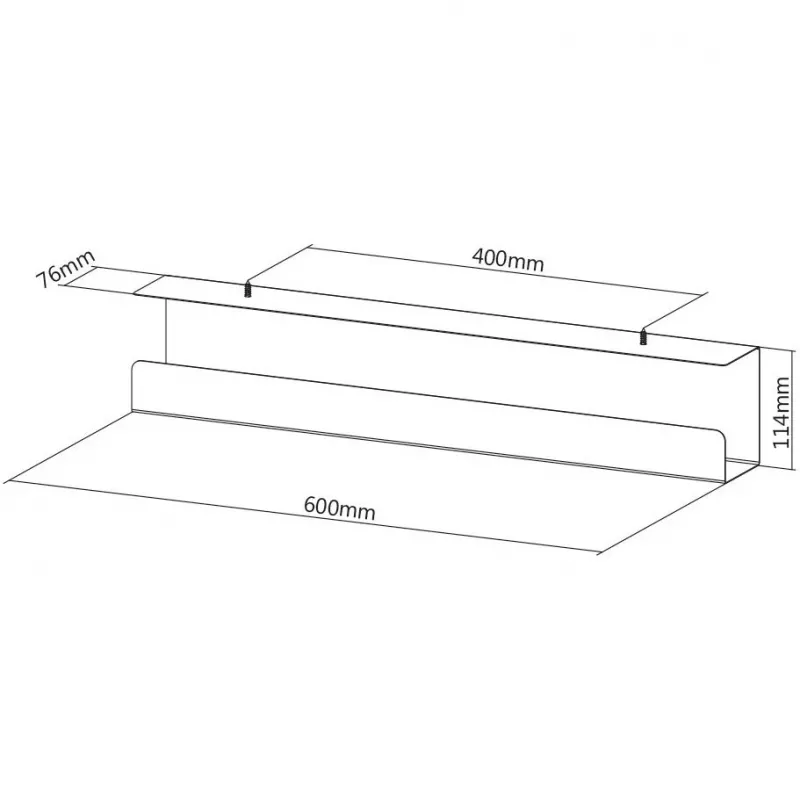 Koryto kablowe VALUE 17.99.1315 czarne 600 mm x 114 mm x 76 mm