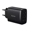 Baseus Compact Quick Charger, 3x USB, 17W (Czarny)