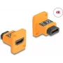 DeLOCK Moduł D-Type HDMI-A żeński na żeński 4K pomarańczowy