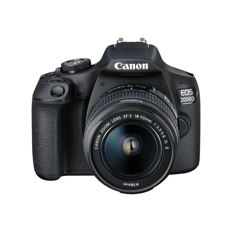 Canon EOS 2000D BK 18-55 IS II EU26 zestaw z lustrzanką 24,1 MP CMOS 6000 x 4000 pikseli Czarny
