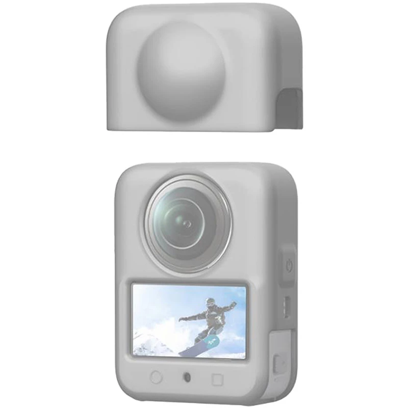Silikonowa osłona z osłoną obiektywu PULUZ DJI Osmo 360 (szary)