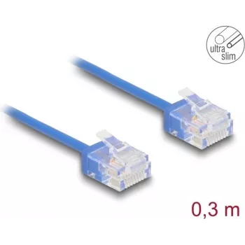 Kabel sieciowy DeLOCK RJ45 Kat.6 UTP 0,3 m niebieski