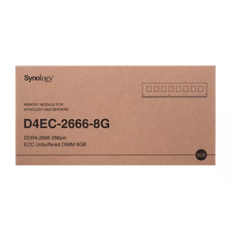Synology - DDR4 - Modul - 8 GB - DIMM 288-PIN - 2666 MHz / PC4-21300 1.2 V ungepuffert ECC