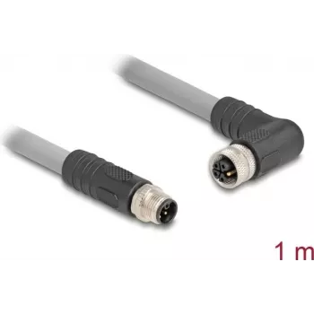 DeLOCK 80542 kabel czujnika/aktuatora 1 m RST M12 Szary