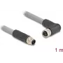 DeLOCK 80542 kabel czujnika/aktuatora 1 m RST M12 Szary
