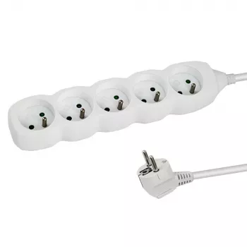 Listwa zasilająca ESPERANZA ELK207W — kabel 1,5 m, 5 gniazd AC typu E, do użytku wewnątrz pomieszczeń, 220–250 V