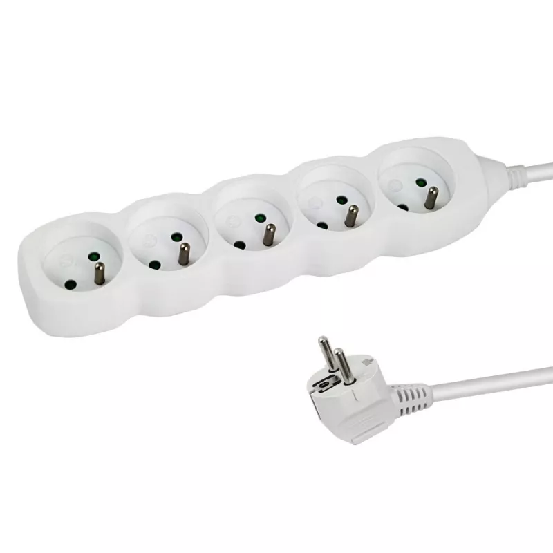 Listwa zasilająca ESPERANZA ELK207W — kabel 1,5 m, 5 gniazd AC typu E, do użytku wewnątrz pomieszczeń, 220–250 V
