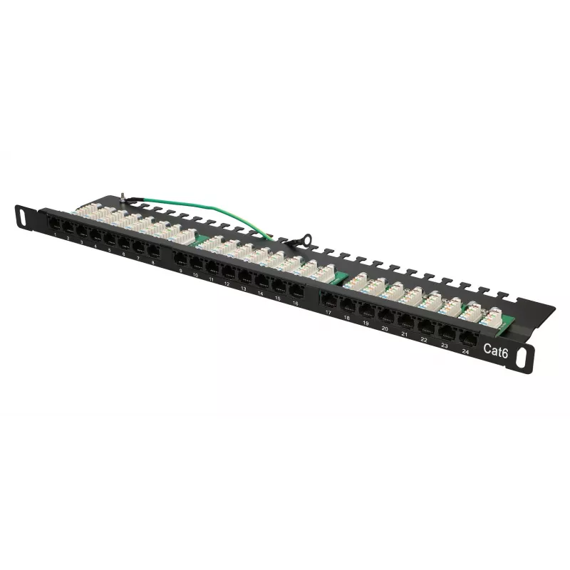 Patch Panel Extralink CAT6 UTP 0.5U 24 Port