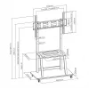 Uchwyt ścienny SBOX FS-1035 do wyświetlaczy 37–100 kg, płyta 800×600 mm