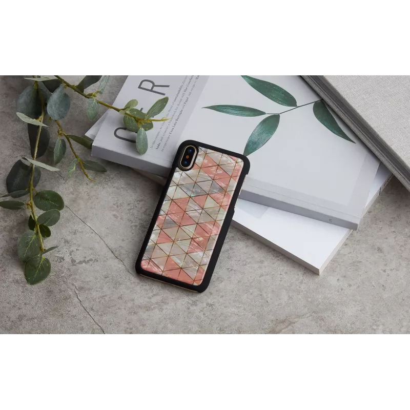 Etui ochronne na smartfona iKins do iPhone XS / iPhone X, wzór diamentu, czarny
