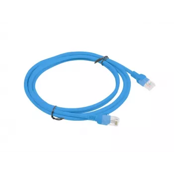 Kabel sieciowy LANBERG PCU6-10CC-0200-B Cat6 U/UTP RJ-45 do RJ-45 2 m niebieski, przewodnik CCA, 250 MHz