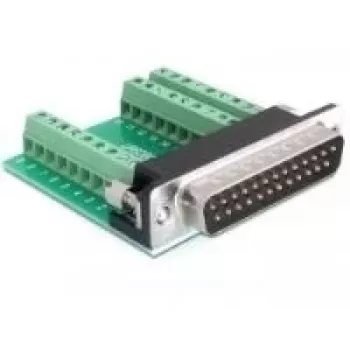 Adapter złącza DeLOCK 65318 Sub-D 25 czarny zielony srebrny