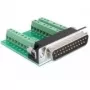 Adapter złącza DeLOCK 65318 Sub-D 25 czarny zielony srebrny