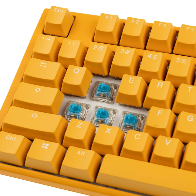 Ducky One 3 Żółta klawiatura gamingowa, RGB LED - MX-Niebieski (US)
