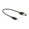 Kabel USB DeLOCK 84804 USB 2.0 0.2 m USB A Micro-USB B Czarny