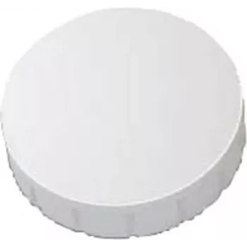 MAUL HEBEL Solidmagnet, siła trzymania: 0,6 kg, biały okrągły magnes: średnica 24 x (W)8 mm, wykonany z materiału odpornego na stłuczenie (61624-02)