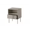 Bedside table set 2 pcs. cama meble TRESSE 44×40×53 cm, cashmere matt, 1 drawer, 16 mm frame