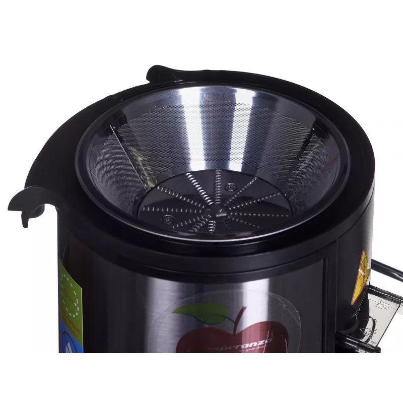 Sokowirówka ESPERANZA EKJ002 — 500 W, pojemnik na sok 0,45 L, pojemnik na miąższ 1,5 L, stal nierdzewna/czarny