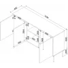 Komoda Cama Meble INSERTO 3D 143,5×40×80 cm — wykończenie kaszmir z LED