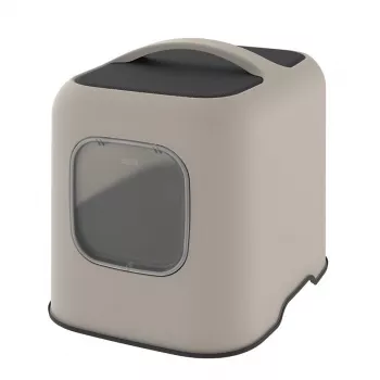 Kuweta kryta Rotho BIALA Beżowa 395×510×443 mm, plastikowa z łopatką