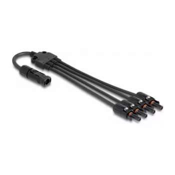 Rozgałęźnik kablowy DeLOCK DL4 Solar Splitter kabel 1 x męski do 4 x żeński 50 cm czarny