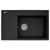 Zestaw - Zlew PYRAMIS CAMEA (79x50) 1B 1D R + Bateria IDEA Black Edition - 070168502BE - Volcano