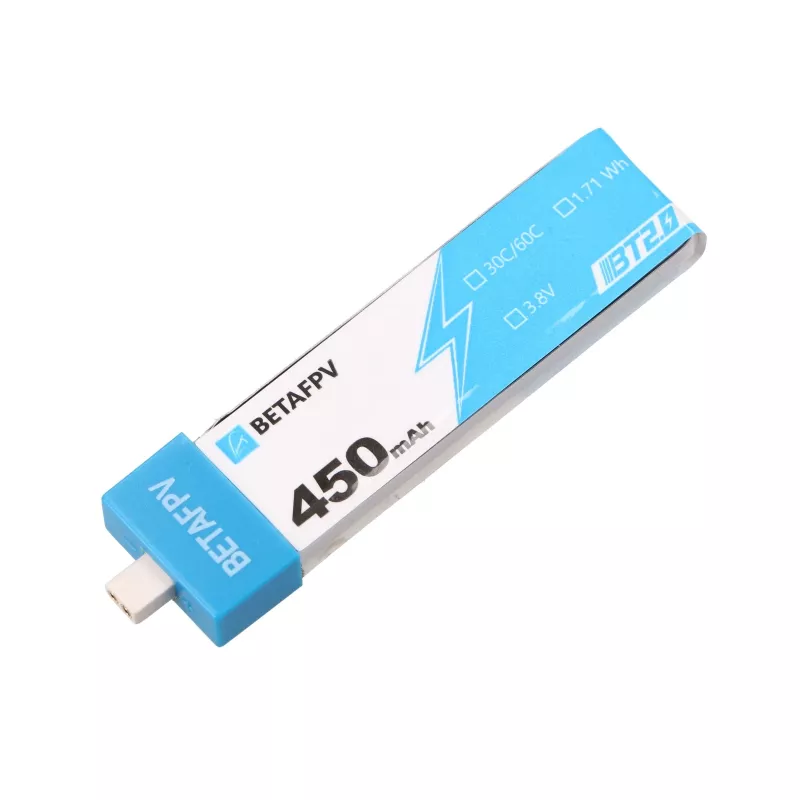 Zestaw 4 akumulatorów 1S BetaFPV BT2.0 450mAh do dronów, 3,8 V